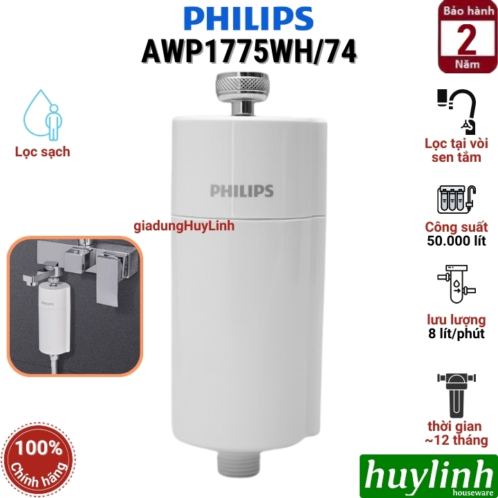 Thiết bị lọc vòi sen tắm Philips AWP1775