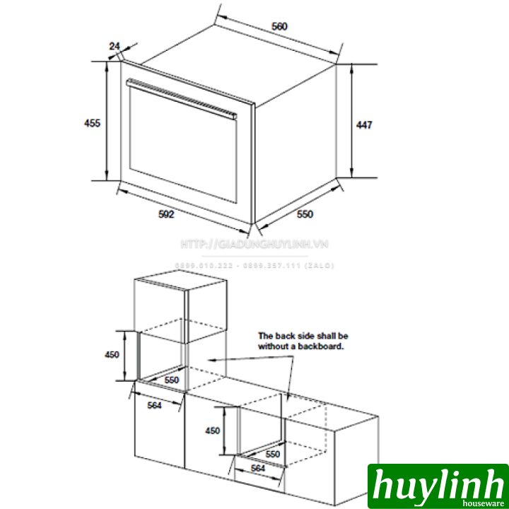 Tủ rượu âm tường Hafele B36A - 24 chai - 538.11.800 2