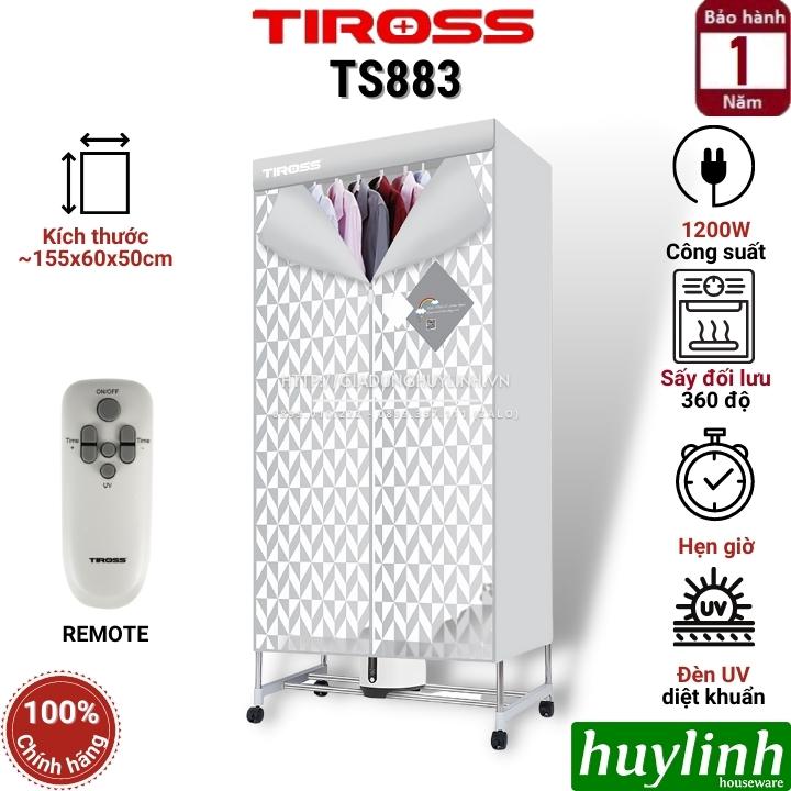 Tủ sấy quần áo khử khuẩn UV Tiross TS883 - Có Remote - hẹn giờ