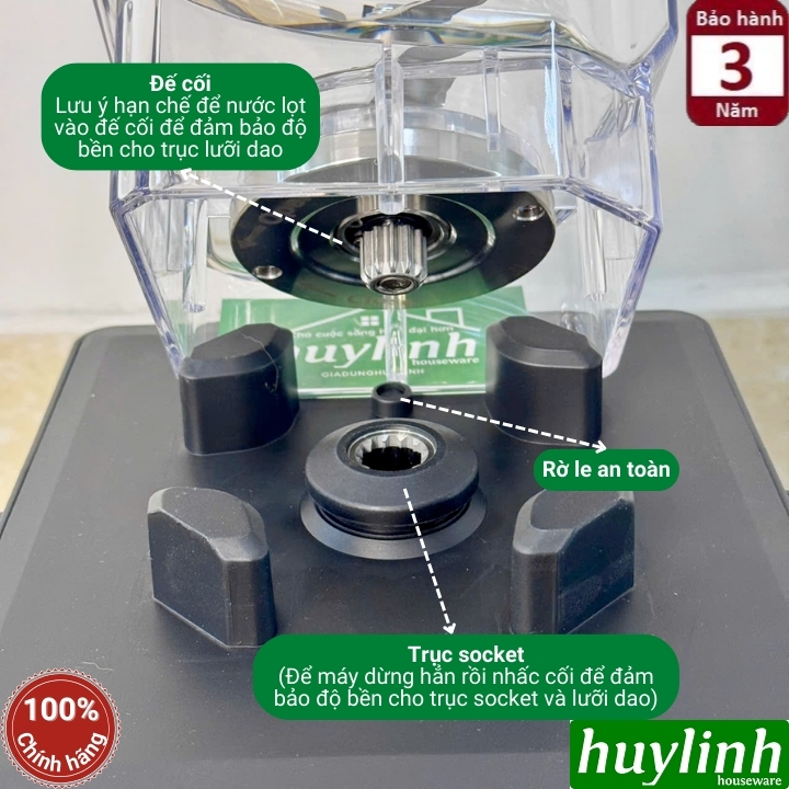 Máy xay sinh tố công nghiệp Uniblend One Touch - 1680W - Dung tích 1.8 lít - Điều khiển cảm ứng 8