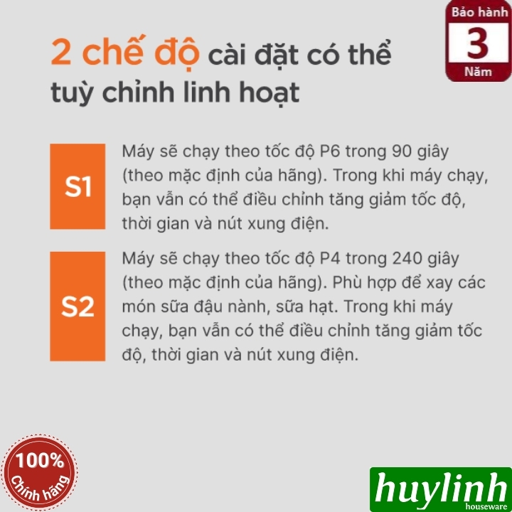 Máy xay sinh tố công nghiệp Uniblend One Touch - 1680W - Dung tích 1.8 lít - Điều khiển cảm ứng 5
