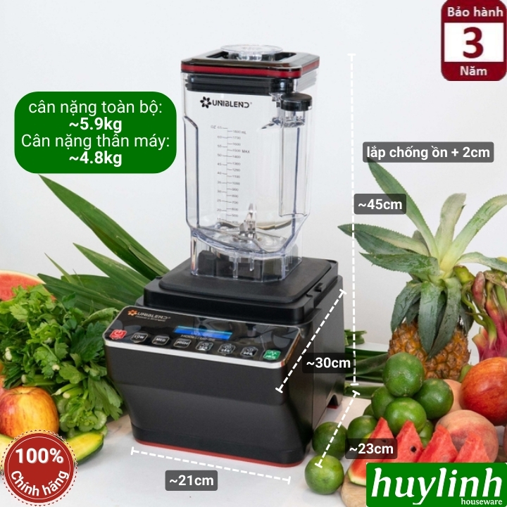 Máy xay sinh tố công nghiệp Uniblend UB-86 - 1680W - 1.8 lít - Mẫu mới 2025 2