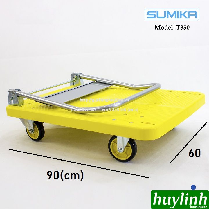 Xe đẩy hàng sàn nhựa Sumika T350 - Tải trọng 350kg 2