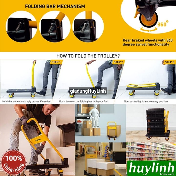 Xe kéo đẩy hàng đa năng Stanley SXWTC-PC508 - Tải trọng 150kg 7