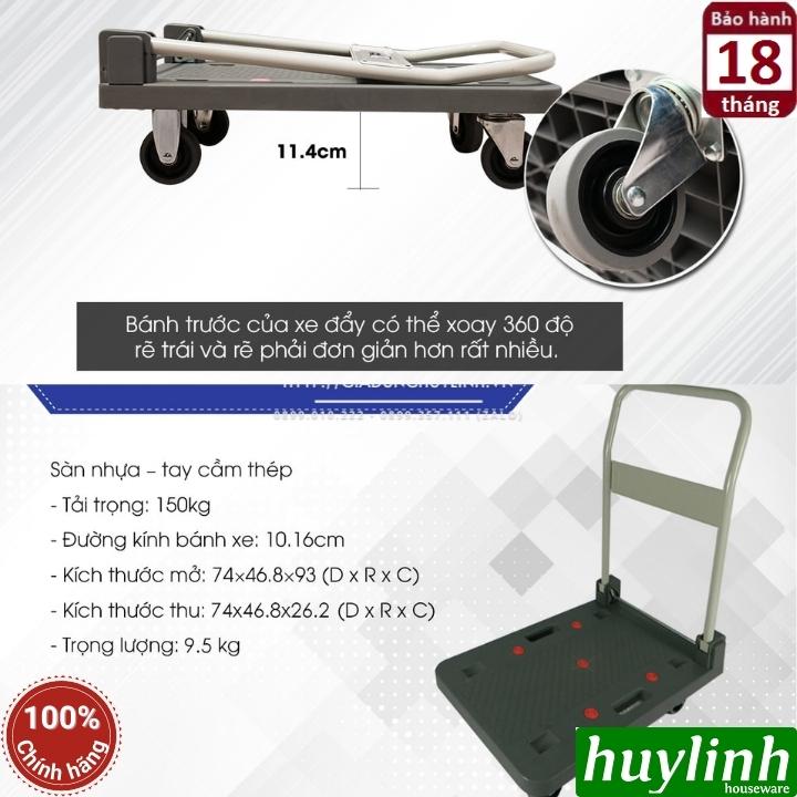 Xe kéo đẩy hàng sàn nhựa Nikawa FWS-150S - Tải trọng 150kg 4