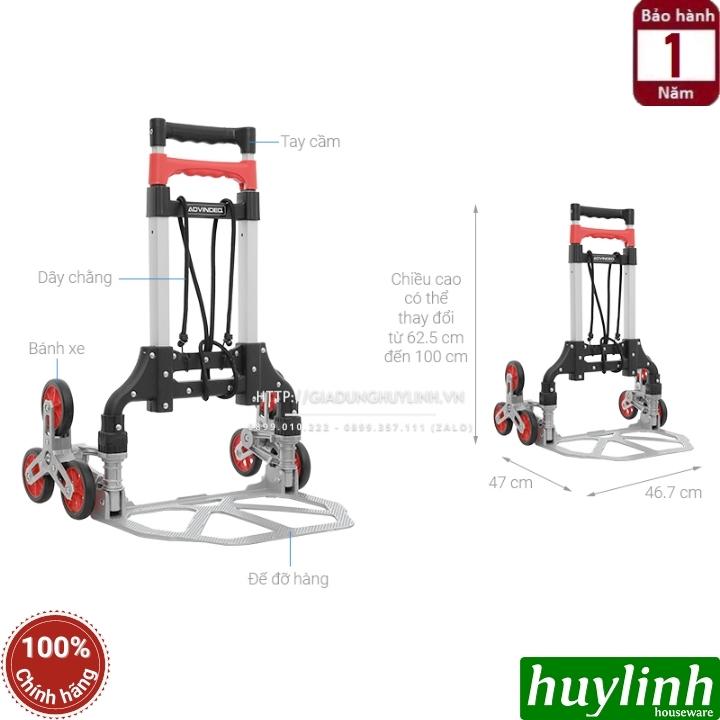 Xe kéo đẩy hàng leo cầu thang rút gọn Advindeq TL-35/70 - Tải trọng 35/70kg 2