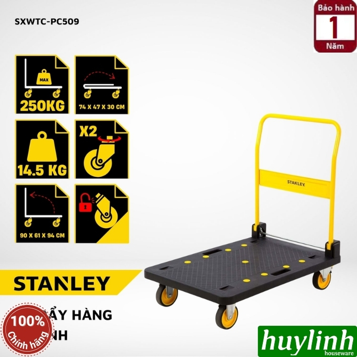 Xe kéo đẩy hàng đa năng Stanley SXWTC-PC509 - Tải trọng 250kg