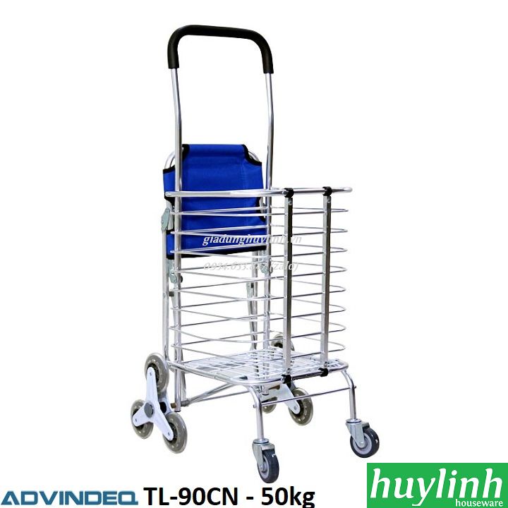 Xe kéo đi chợ Advindeq TL-90CN - 50kg - leo cầu thang