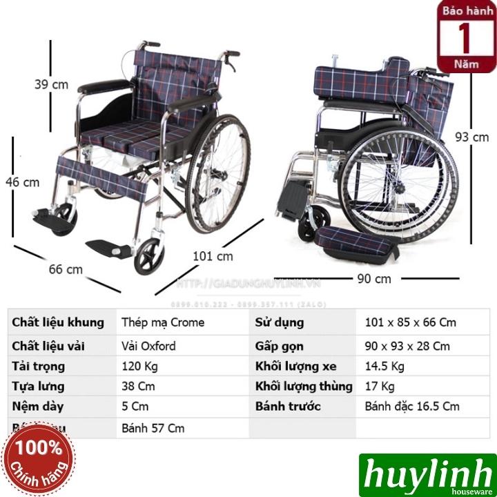 Xe lăn tay có bô Nikita N213-3 - Tải trọng 120kg 2