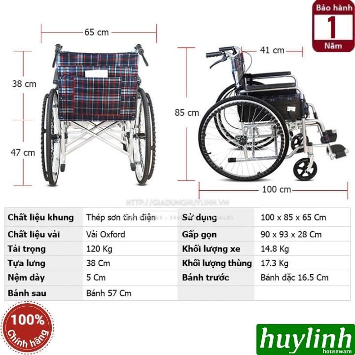 Xe lăn tay Nikita S213-5CR - Tải trọng 120kg 2