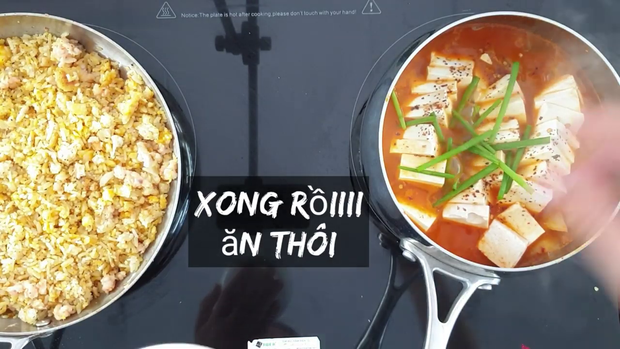 CƠM CHIÊN TÔM và CANH KIM CHI CƠM CHIÊN TÔM và CANH KIM CHI