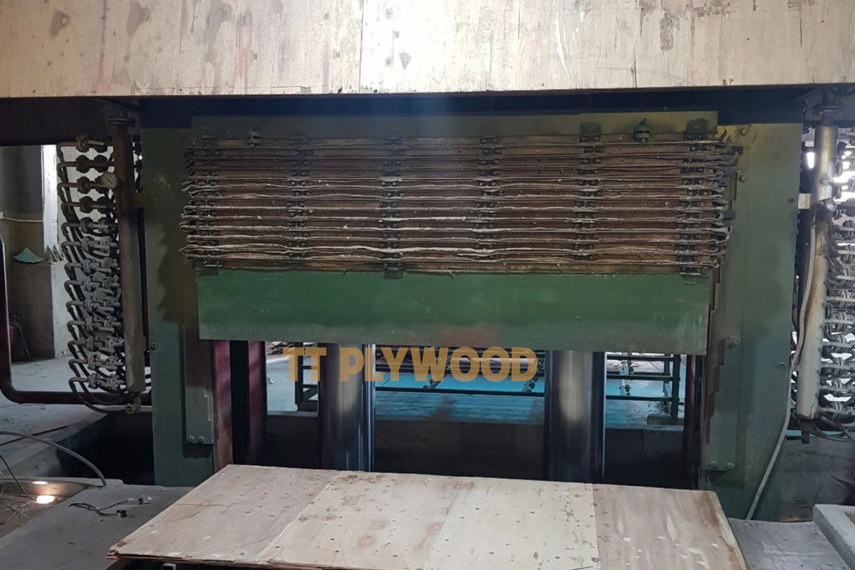 Hot pressing the core