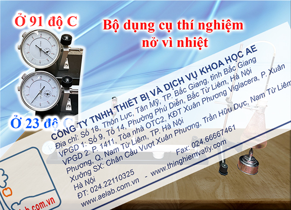 Bộ dụng cụ thí nghiệm nở vì nhiệt