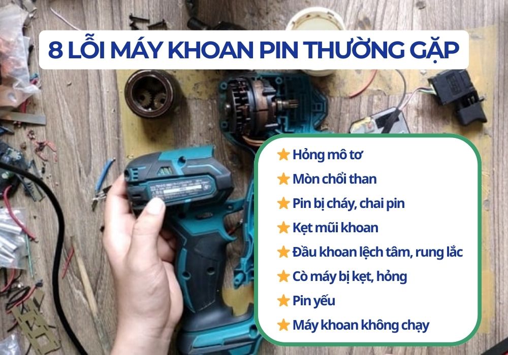 8 lỗi máy khoan thường gặp
