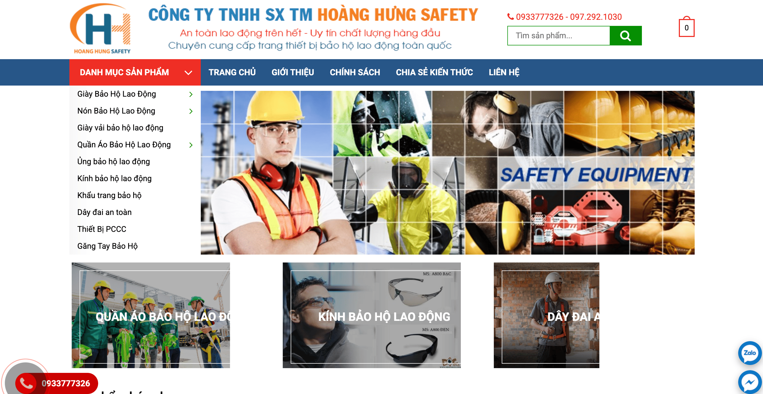 Cửa hàng bán đồ bảo hộ lao động Hoàng Hưng