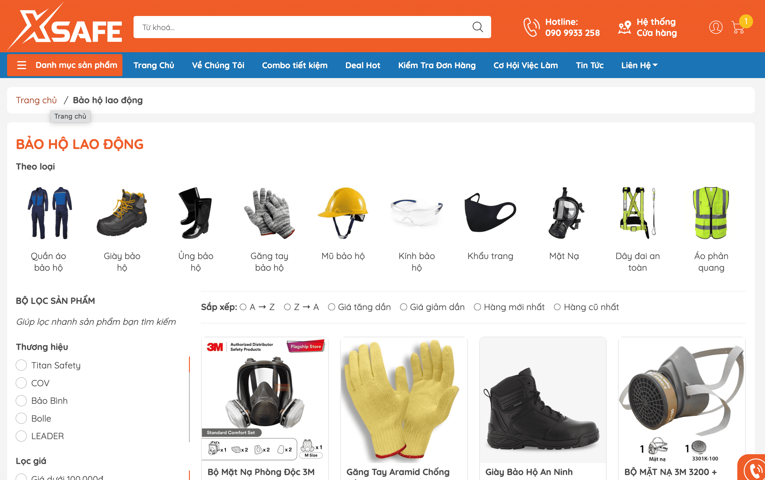 Cửa hàng bán đồ bảo hộ lao động Xsafe