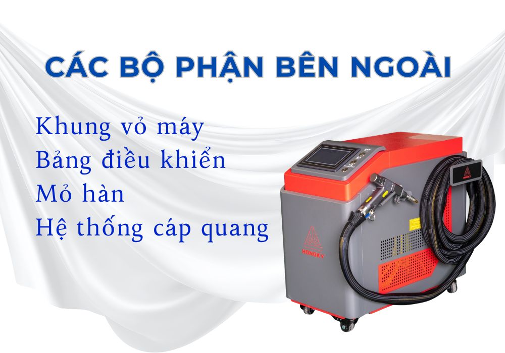 Các bộ phận bên ngoài của máy hàn laser