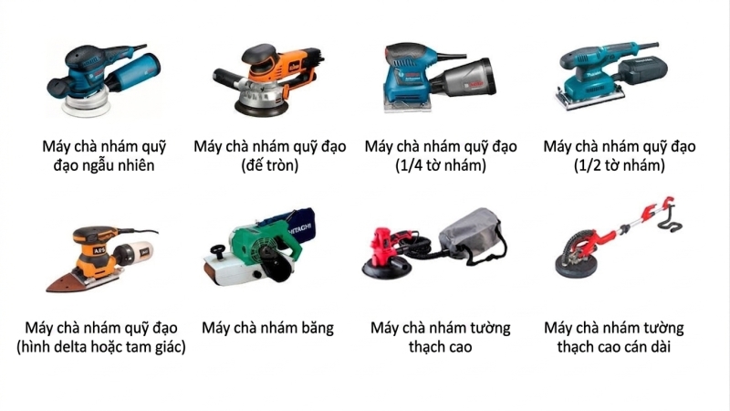 các loại máy chà nhám