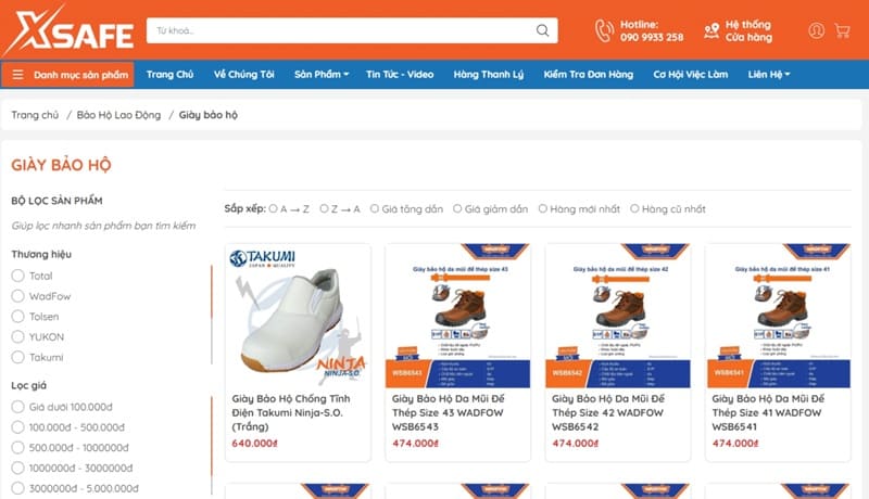 Giày bảo hộ Xsafe