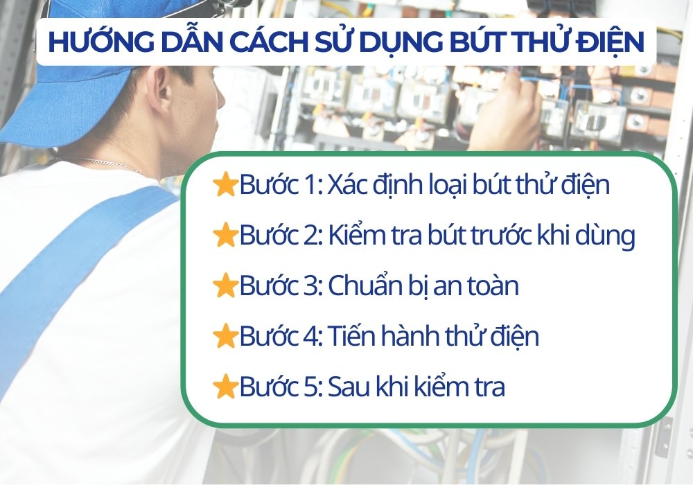 Hướng dẫn 5 bước thực hiện kiểm tra điện