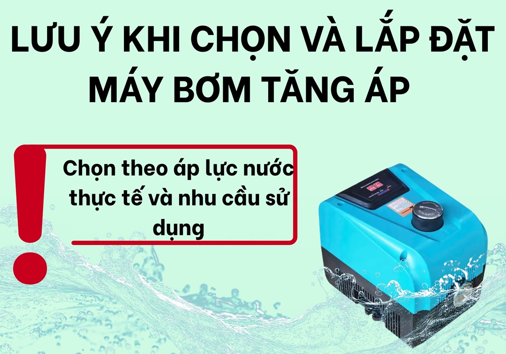 lưu ý khi mua máy bơm tăng áp