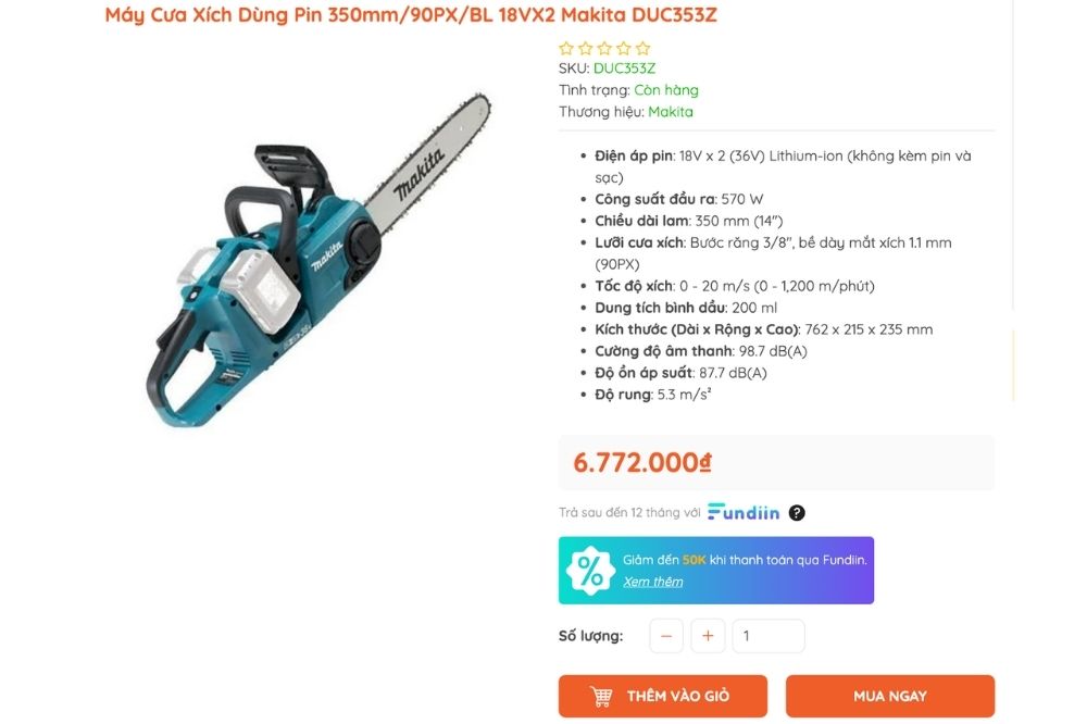 Makita DUC353Z