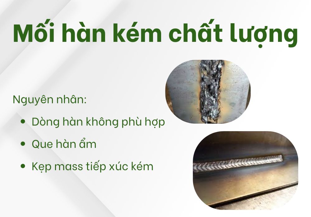 mối hàn kém chất lượng
