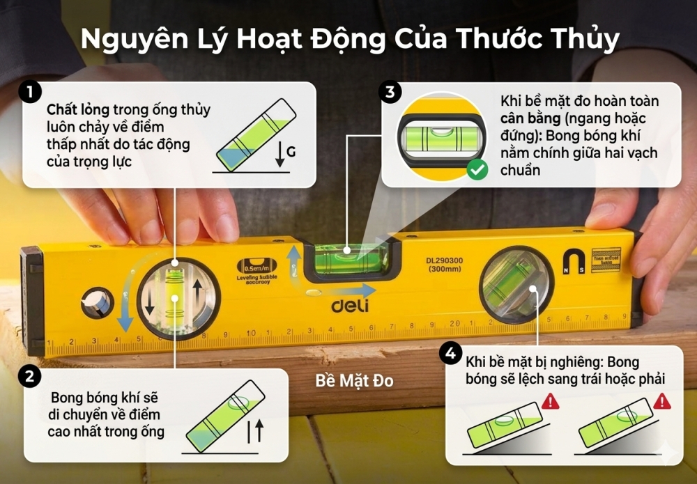 Nguyên Lý Hoạt Động Của Thước Thủy