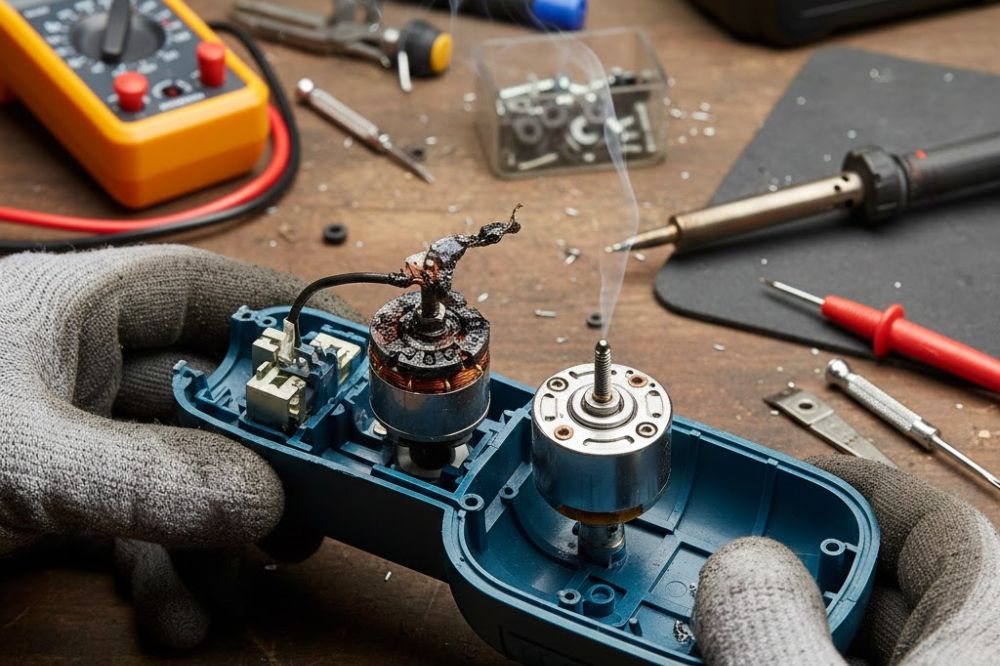 Cách sửa máy khoan không chạy do hỏng mô tơ