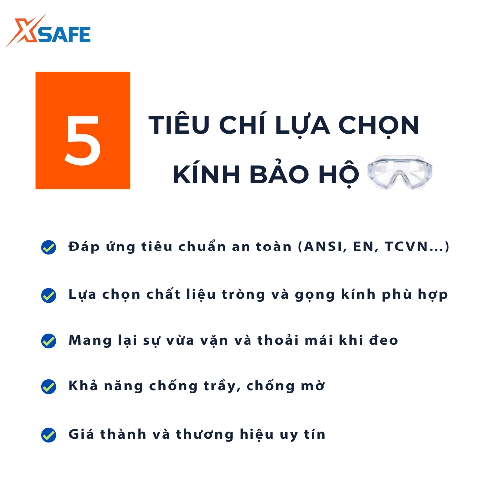 Tiêu chí chọn mua kính bảo hộ lao động