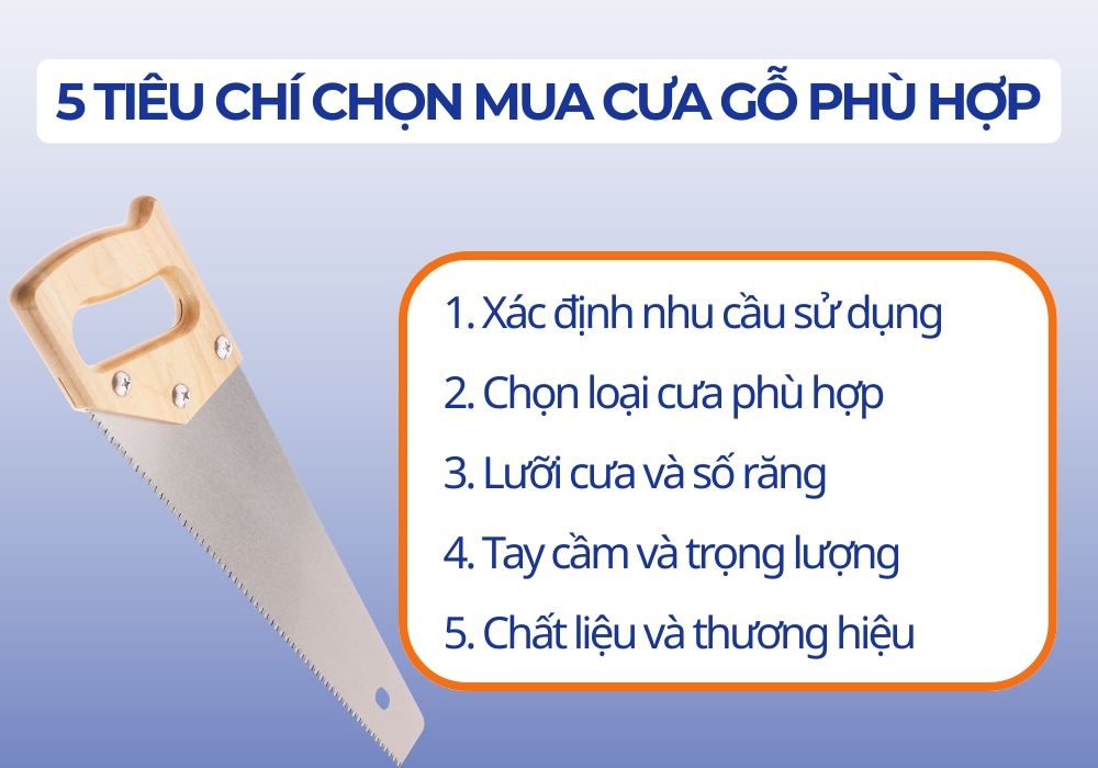 Tiêu chí lựa chọn cưa gỗ cầm tay