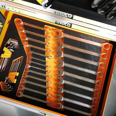 Tủ kéo 7 ngăn và 162 công cụ INGCO HTCS271621