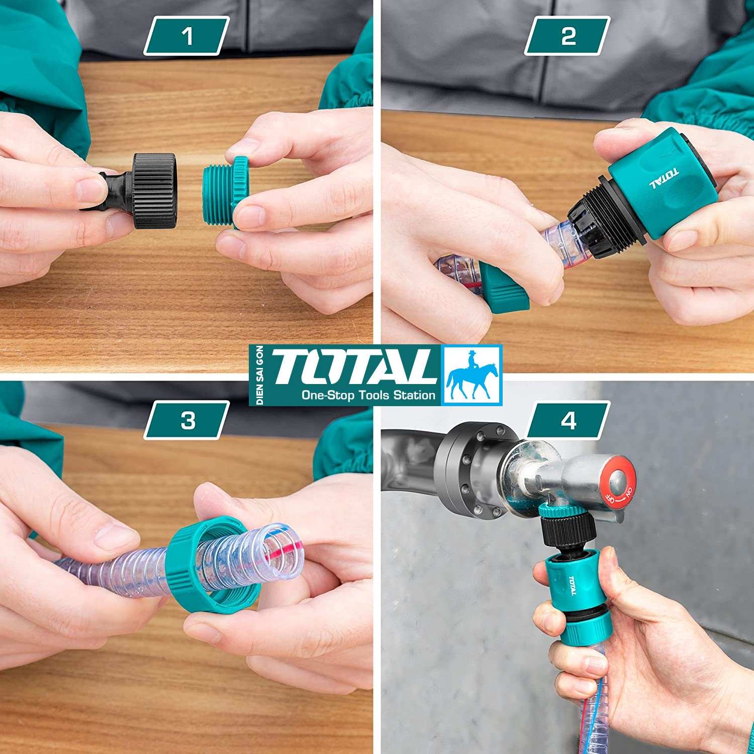 Bộ khớp nối cho máy xịt rửa 3 chi tiết TOTAL THWS030301