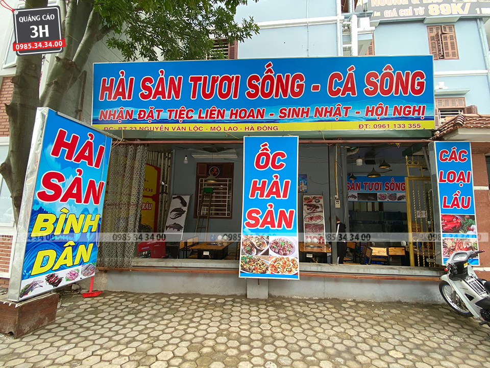 thi công biển nhà hàng tại nguyễn văn lộc