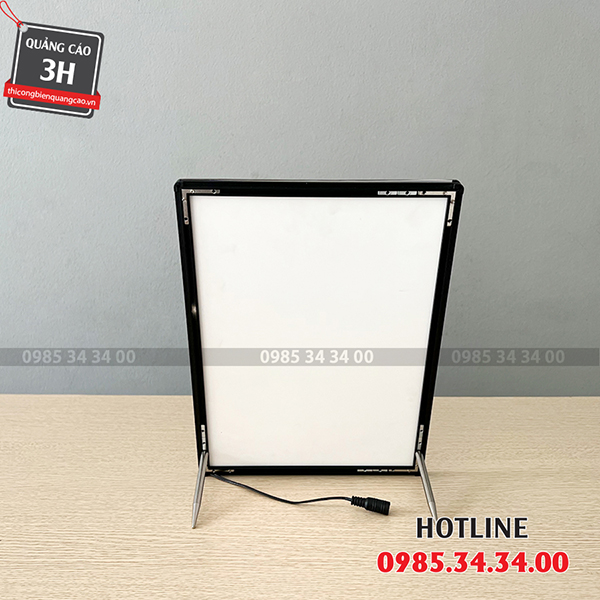 chân inox hộp đèn led siêu mỏng