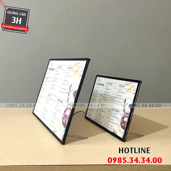 đũa inox bảng đèn led menu