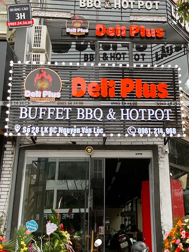 biển nhà hàng bbq deli