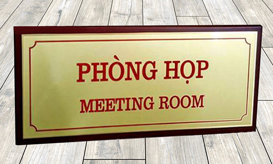 Biển phòng ban đế gỗ