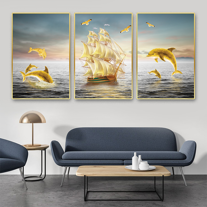 tranh canvas thuận buồm xuôi gió