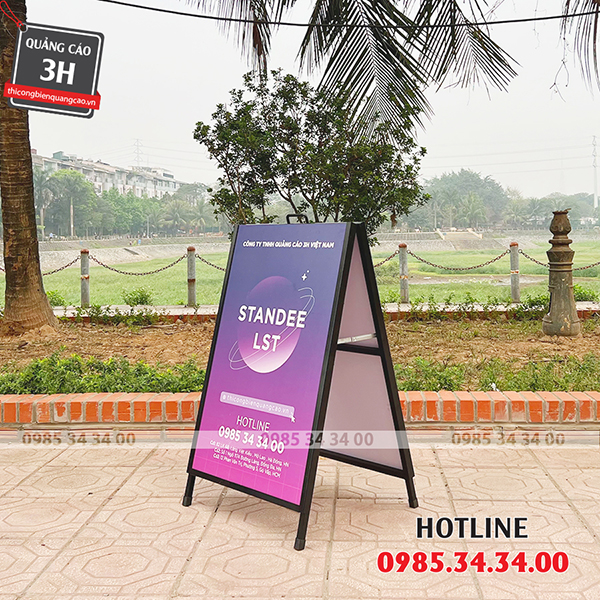 standee chữ a 2 mặt bằng sắt
