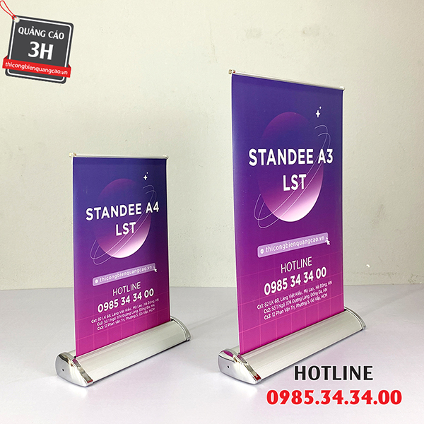 standee cuốn mini