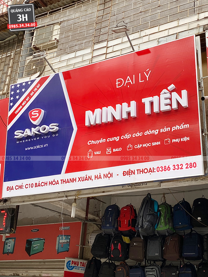 mẫu biển quảng cáo balo túi xách hót nhất hiện nay