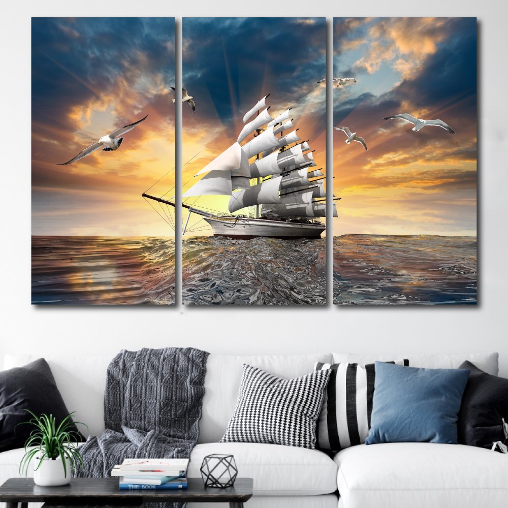 tranh canvas thuận buồm xuôi gió