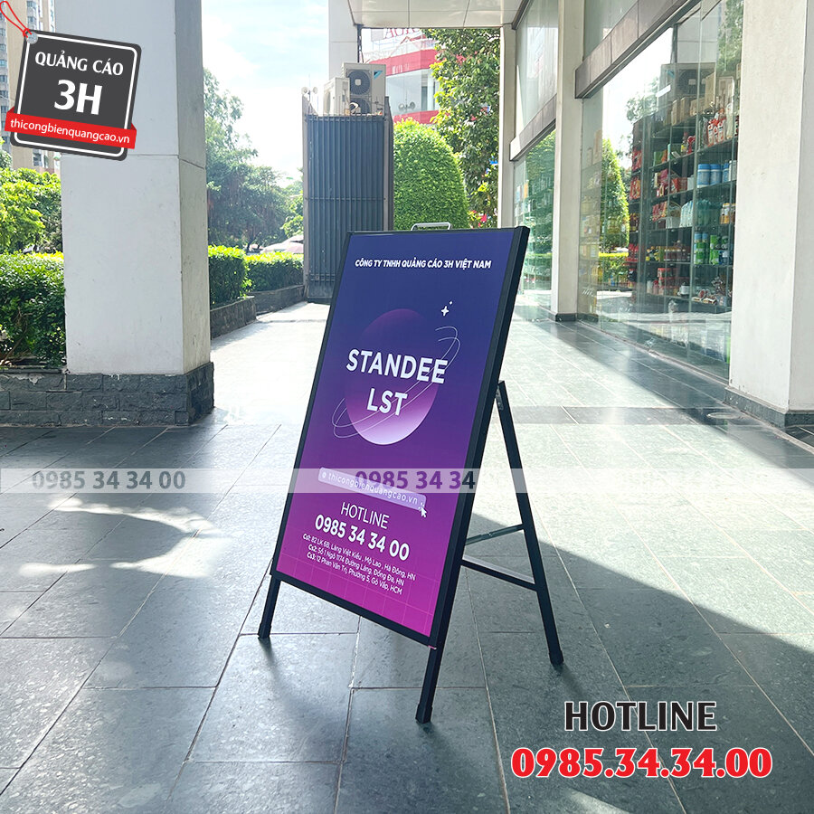 khung standee chữ a ngoài trời