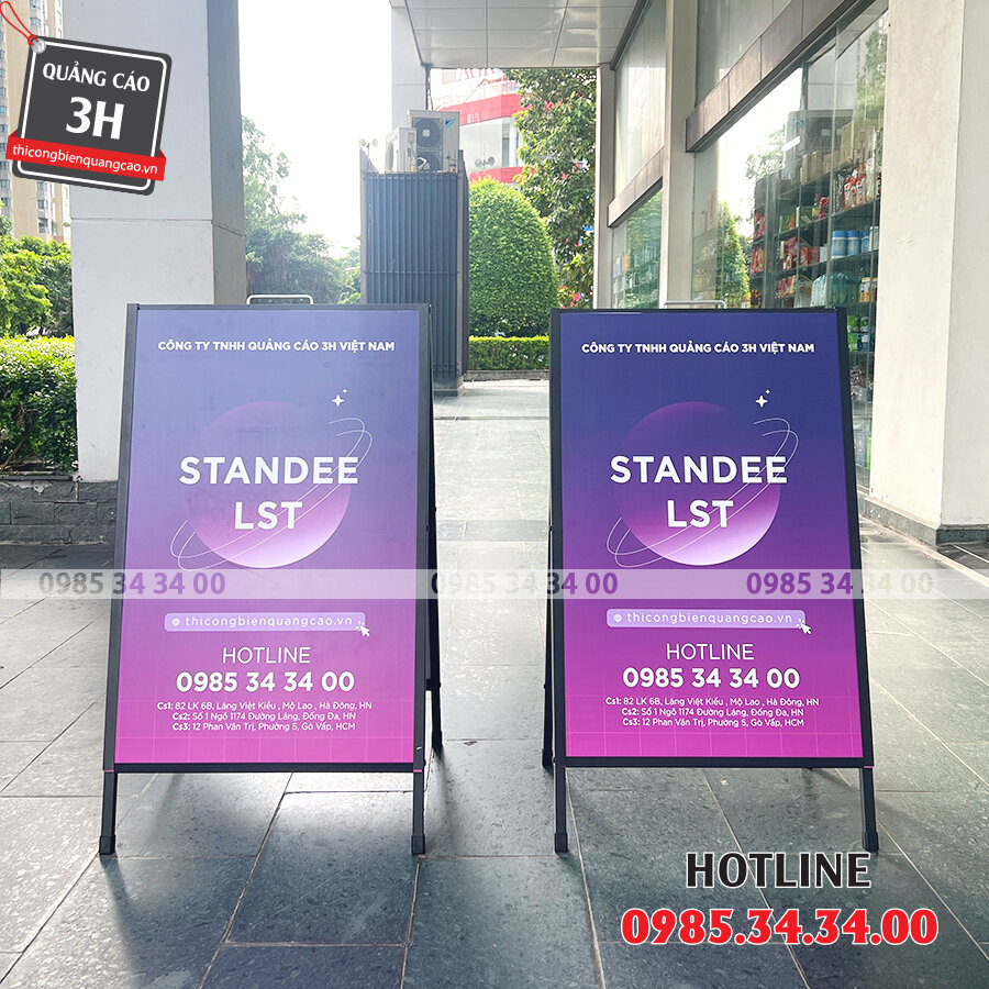khung standee chữ a ngoài trời