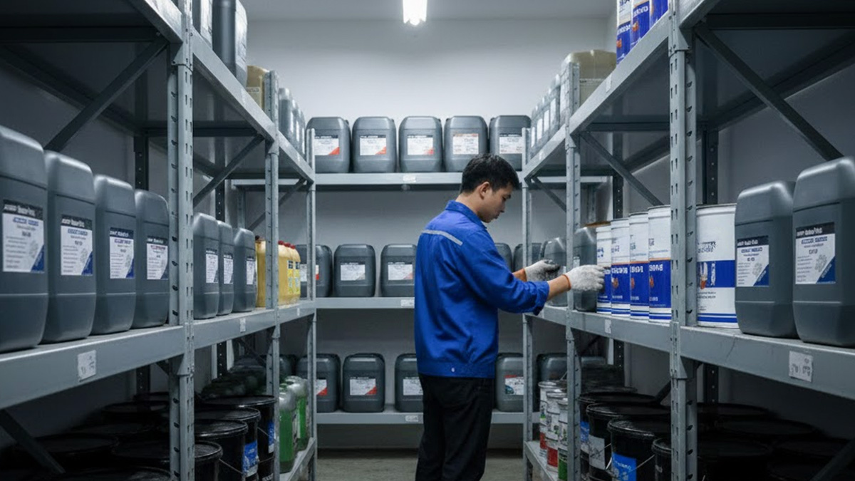 Kho dầu máy nén khí thực tế