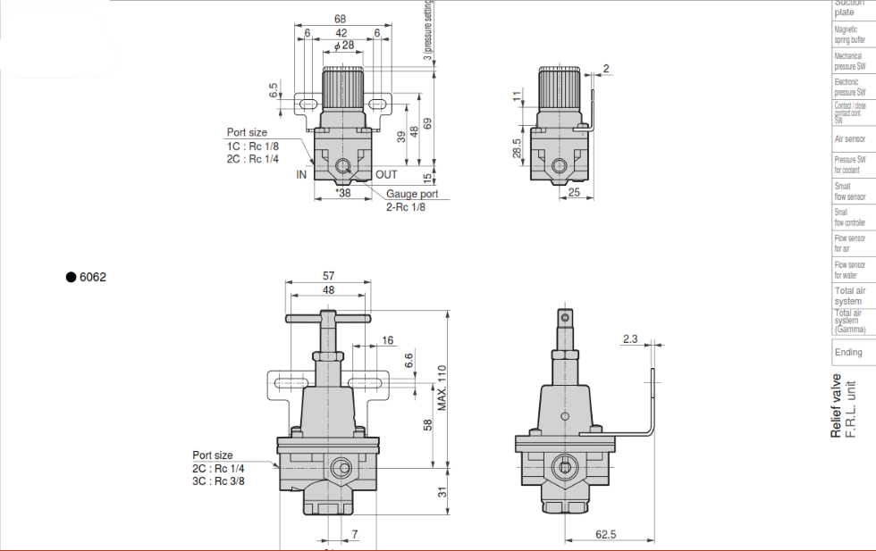 Kích thước Van điều áp CKD