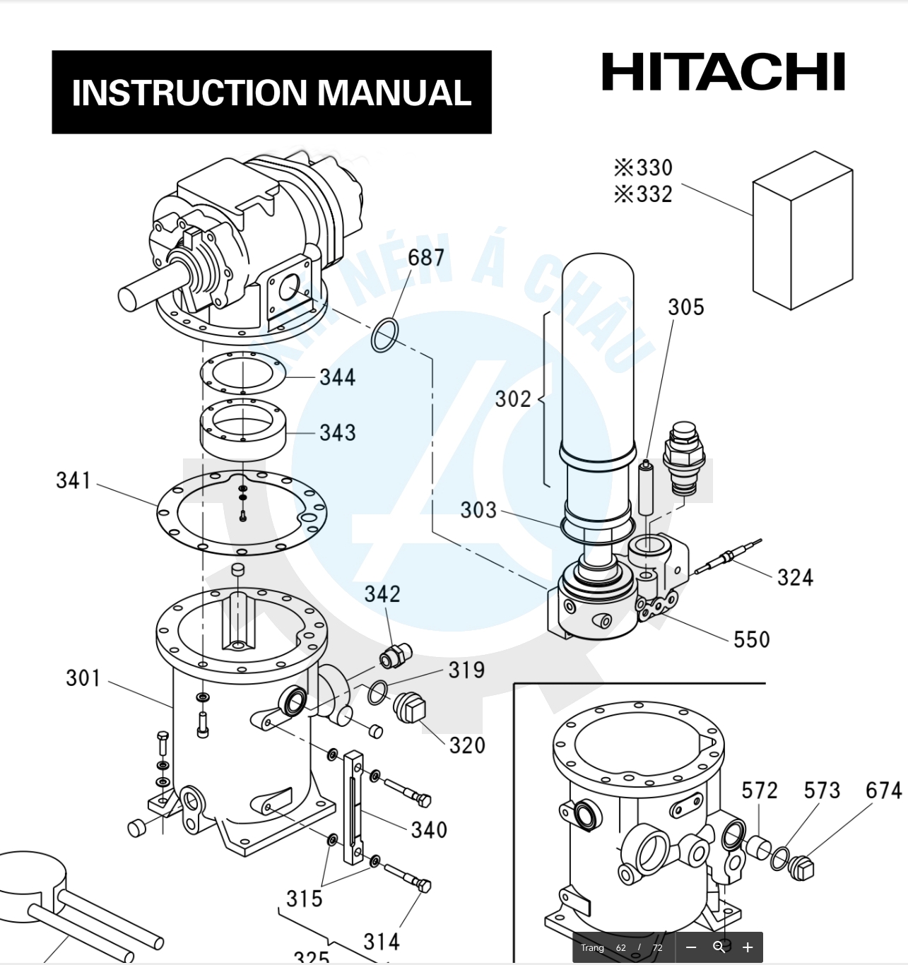 manual may nen khi hitachi