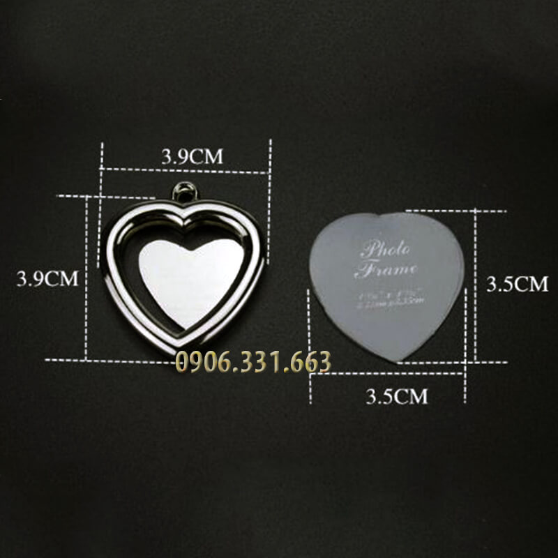 Móc khóa khung hình trái tim