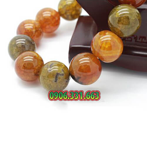 vòng tay chuỗi hạt đá vân rồng 16 ly